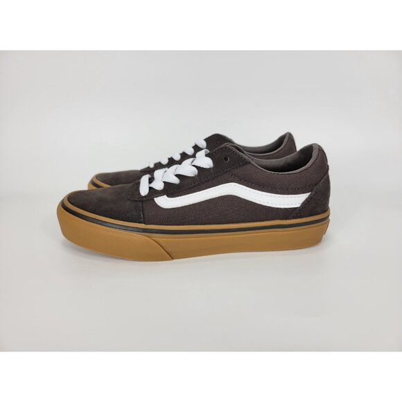 Vans Ward Suede Canvas Coffee Brown Shoes Sneakers Youth Size 2Y VN000CX0D4C - Picture 6 of 9